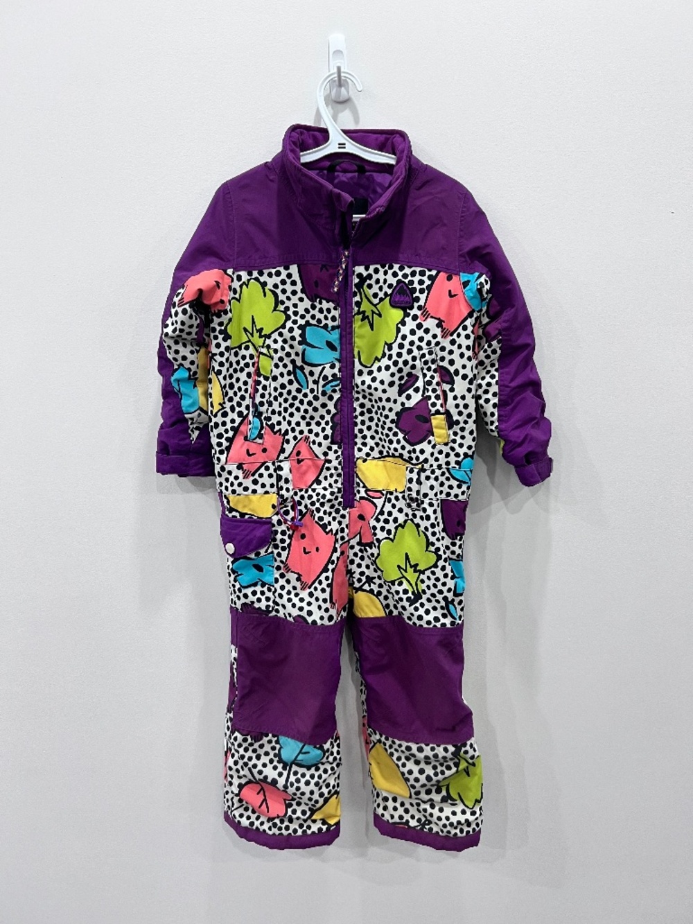 Burton Kids 4T One Piece Snowsuit Snow Suit Purple Colorful Print